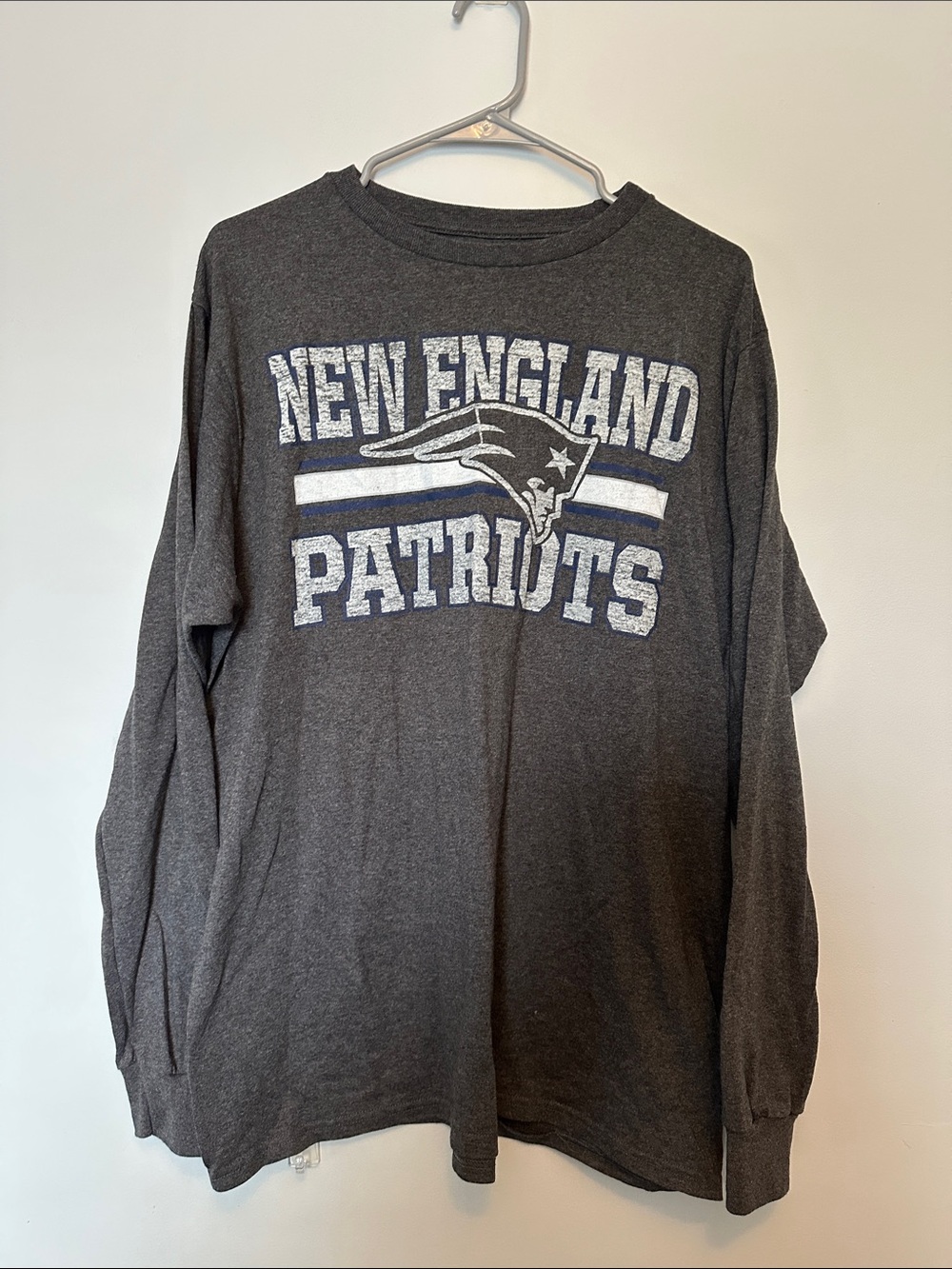 NFL New England Patriots Dark Gray Long Sleeve Tee